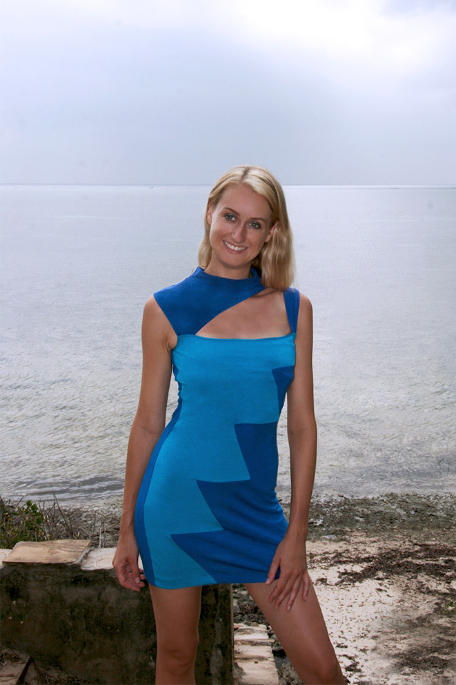 blue geometric dress 2